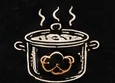 Illustrated boiling pot